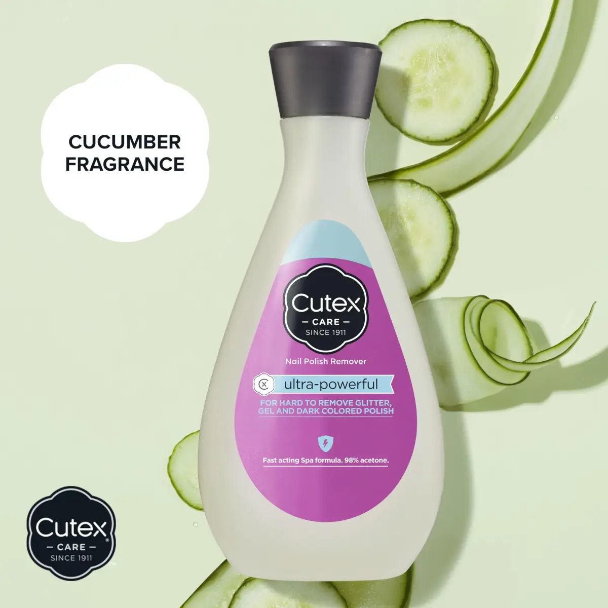 Cutex Ultra-Powerful Gel Nail Polish Remover 200ml (6.76 Fl Oz) | Removes Glitter & Dark Colors, Paraben Free - view 5