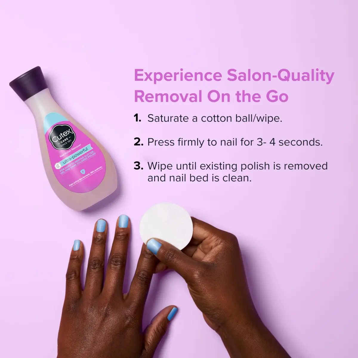 Cutex Ultra-Powerful Gel Nail Polish Remover 200ml (6.76 Fl Oz) | Removes Glitter & Dark Colors, Paraben Free - view 4