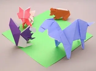 Taro's Origami Studio Large 9.5 Inch (24 cm) 50 Colors 60 Sheets Square Origami Paper | Authentic Japanese Kami - view 9