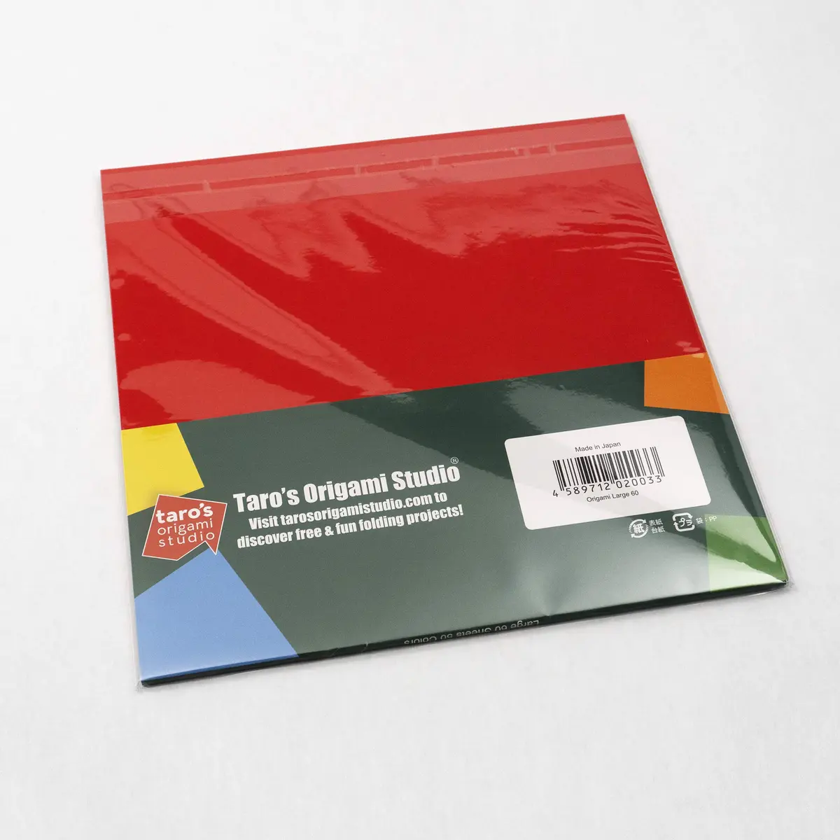 Taro's Origami Studio Large 9.5 Inch (24 cm) 50 Colors 60 Sheets Square Origami Paper | Authentic Japanese Kami - view 4