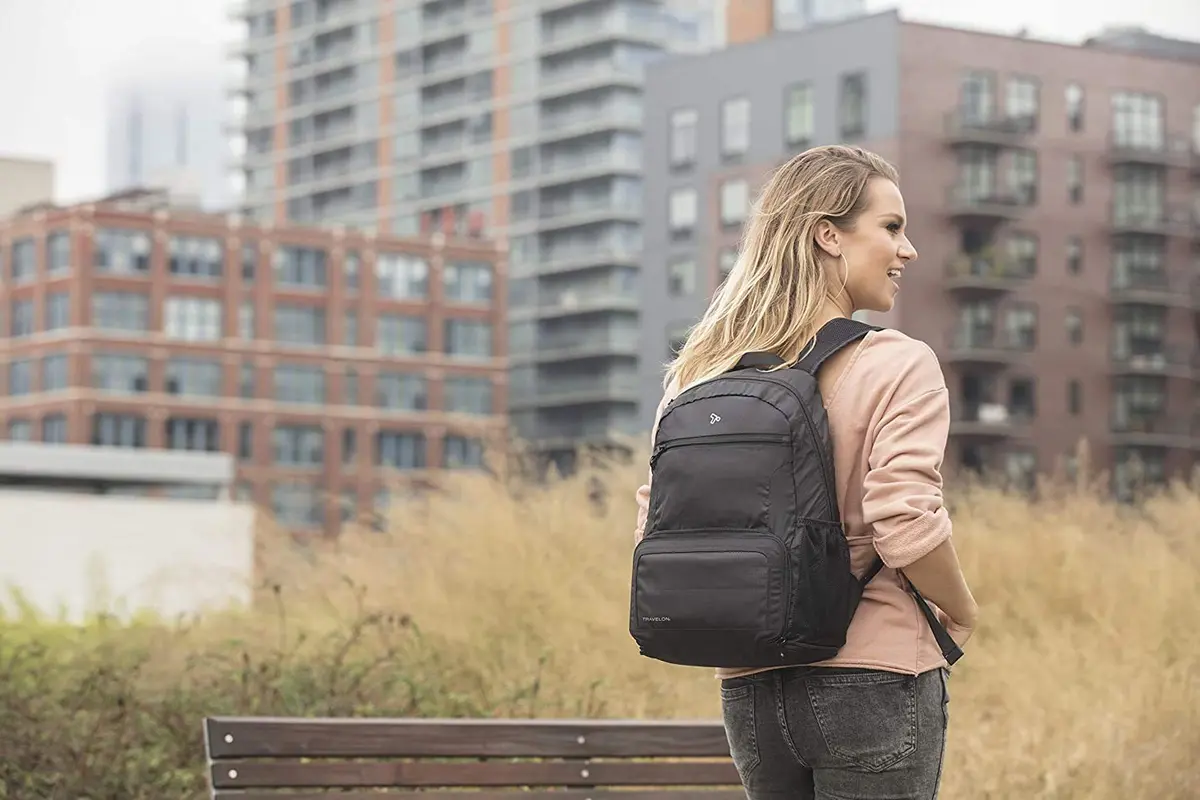 Travelon Anti-Theft Active Packable Backpack Black | 18.5 L (0.52 m³) - view 3