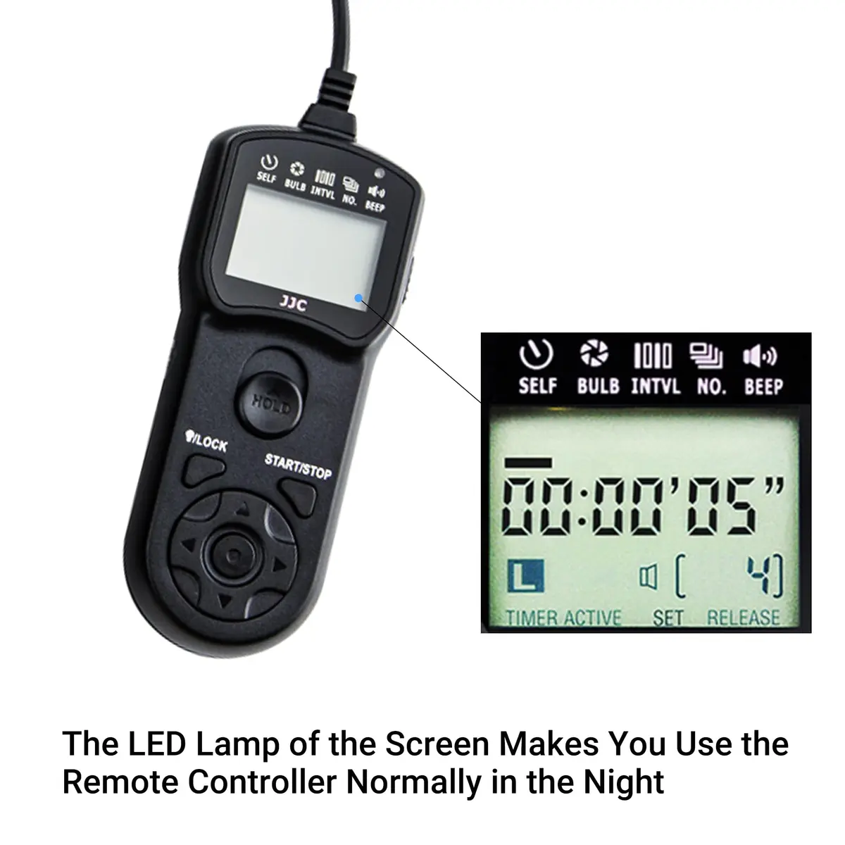 JJC Intervalometer Timer Remote for Canon EOS Rebel T6 T7 T8i 90D 80D | Exposure Control & Time-Lapse - view 7
