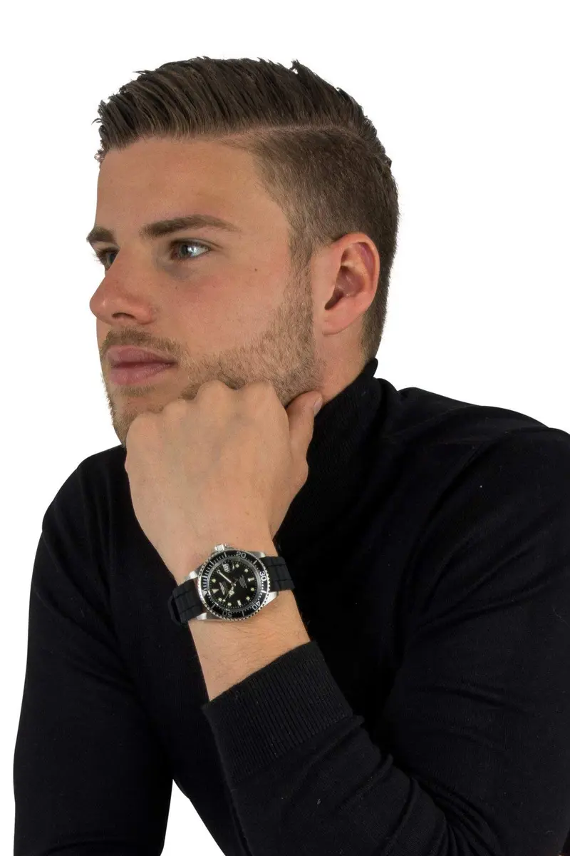 Invicta Men's Pro Diver Automatic Watch with Silicone Band, Black | 40mm Stainless Steel Case & 200M Water Resistance - view 5