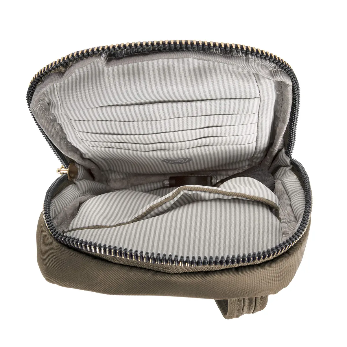 Travelon Anti-Theft Tailored Crossbody Phone Pouch Sable | Stadium Approved, RFID Blocking, Locking Zippers - view 6