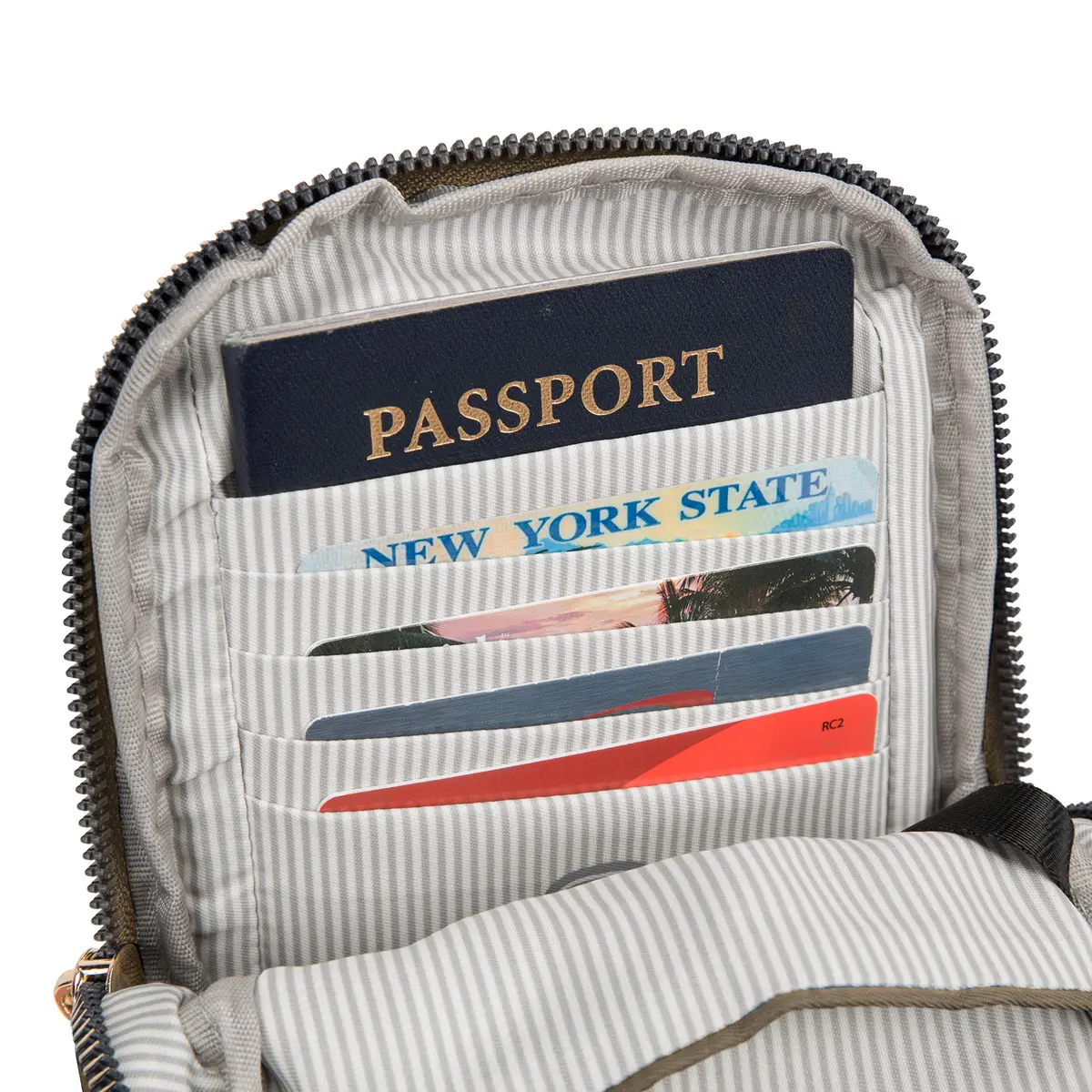 Travelon Anti-Theft Tailored Crossbody Phone Pouch Sable | Stadium Approved, RFID Blocking, Locking Zippers - view 8