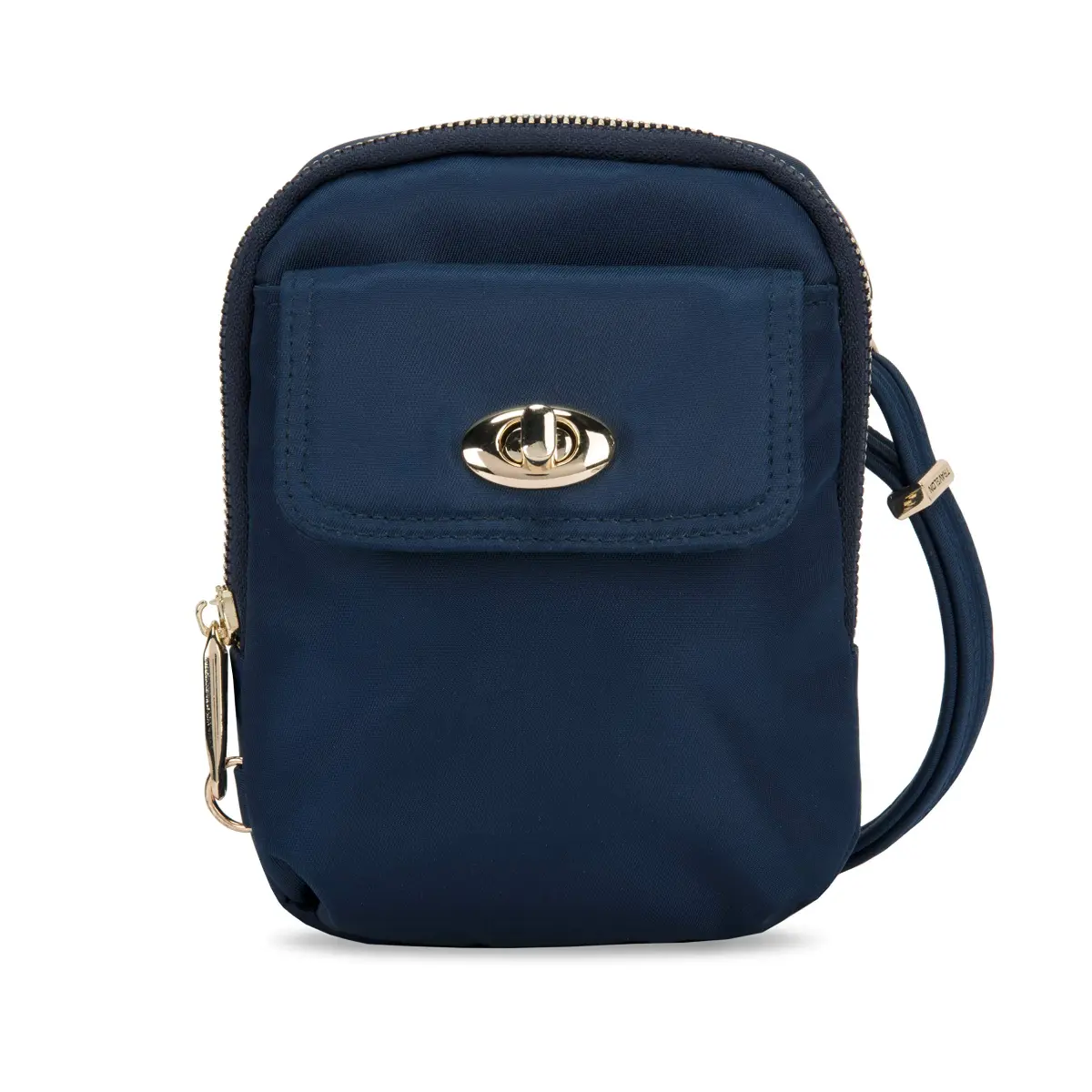 Travelon Anti-Theft Tailored Crossbody Phone Pouch Sapphire | 19.05cm (7.5") W x 16.51cm (6.5") H x 5.08cm (2") D - main product image