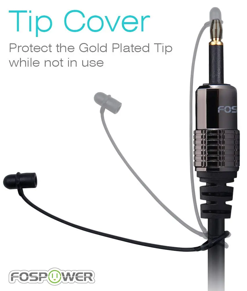 FosPower 24K Gold Plated Toslink to Mini Toslink Cable 3 FT | Digital Optical Audio Connection (70-120 chars) - view 4