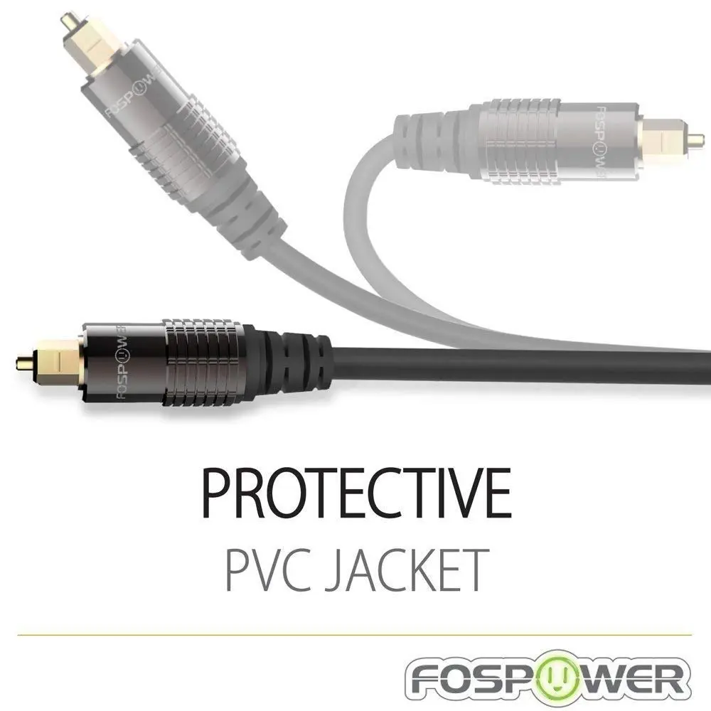 FosPower 24K Gold Plated Toslink to Mini Toslink Cable 3 FT | Digital Optical Audio Connection (70-120 chars) - view 6