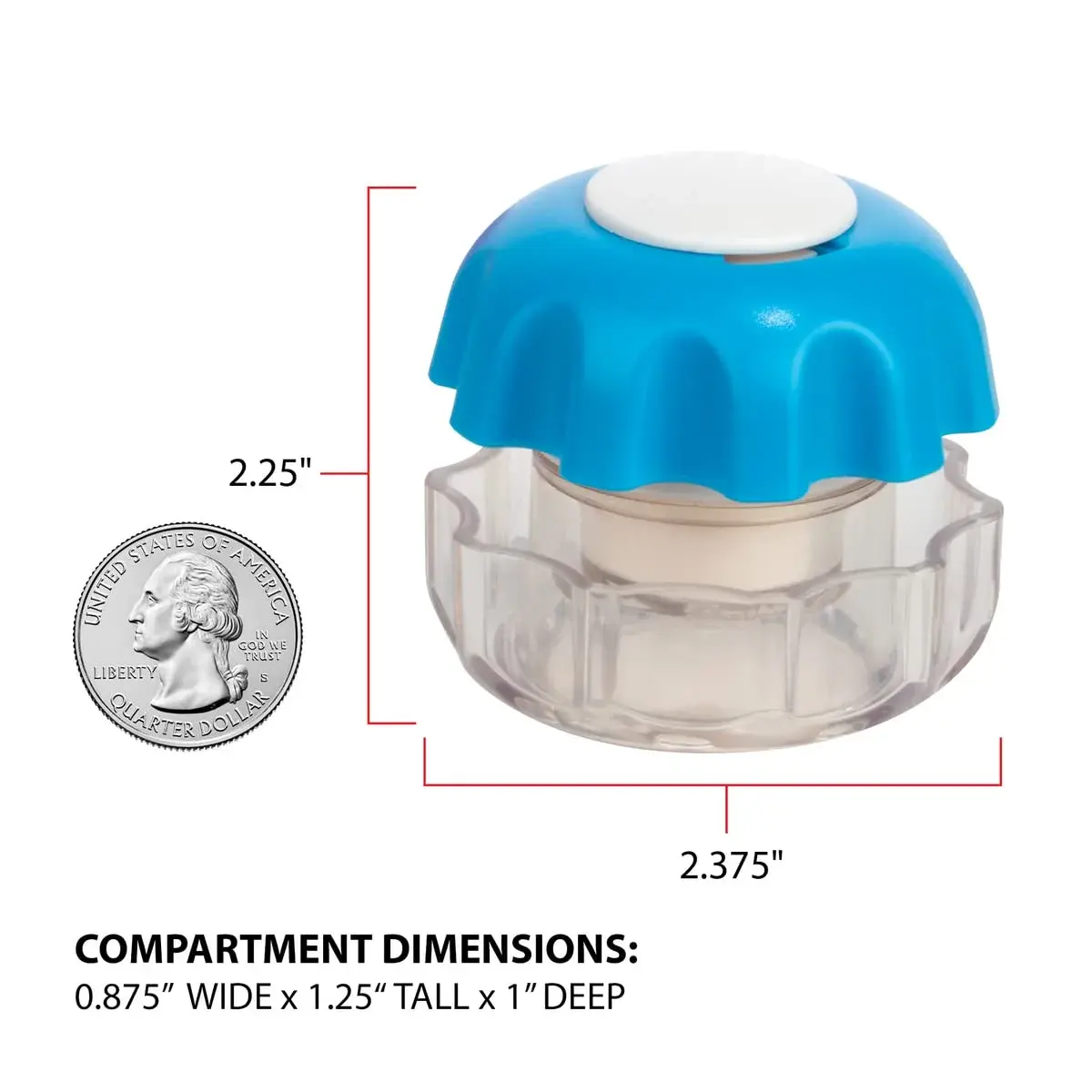 EZY DOSE Crush Pill Crusher & Grinder with Storage Compartment, Small, BPA Free | Effortlessly Crushes Medications - view 3