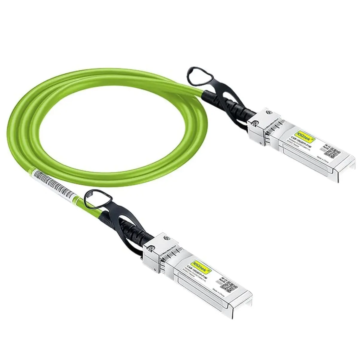 10Gtek Green 10G SFP+ Twinax DAC Cable 1m | High-Speed Copper for Cisco & Data Centers - main product image