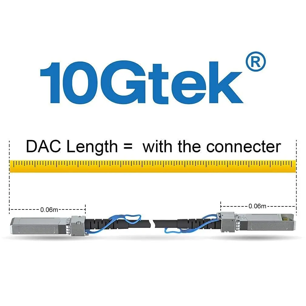 10Gtek Green 10G SFP+ Twinax DAC Cable 1m | High-Speed Copper for Cisco & Data Centers - view 6