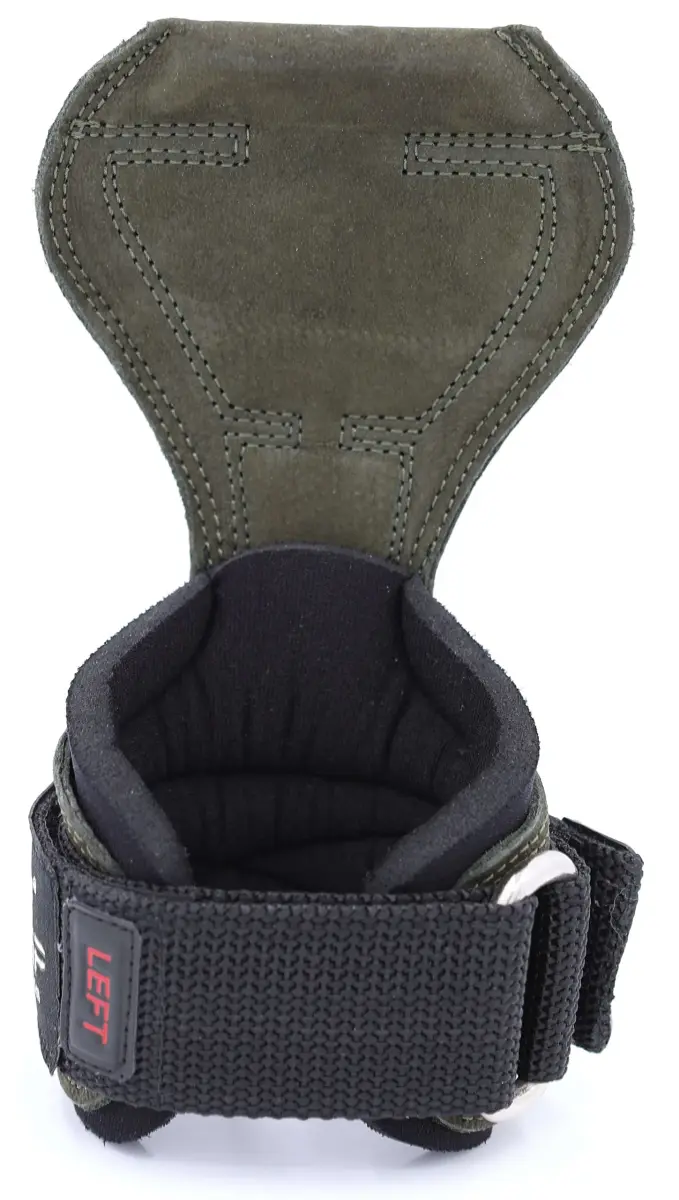 Cobra Grips PRO Green Leather Weight Lifting Gloves with Wrist Wraps - 5.5-8.75" Wrist - view 3