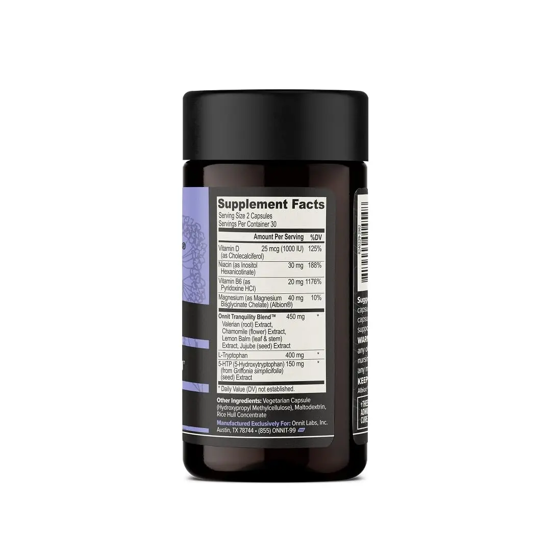 ONNIT New Mood Stress & Sleep Support Supplement with 5-HTP, 60 Count | Mood & Sleep Support - view 3