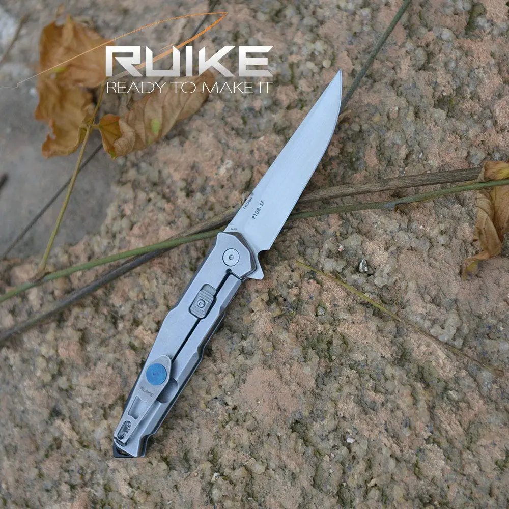 Ruike Tactical Pocket Knife for Men Folding Knife Frame Lock 14C28N Steel 3.5" | Compact Tactical Utility - view 8