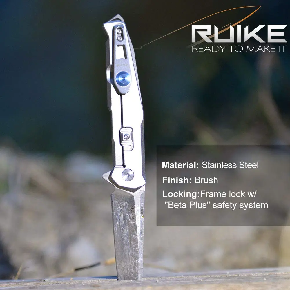 Ruike Tactical Pocket Knife for Men Folding Knife Frame Lock 14C28N Steel 3.5" | Compact Tactical Utility - view 2
