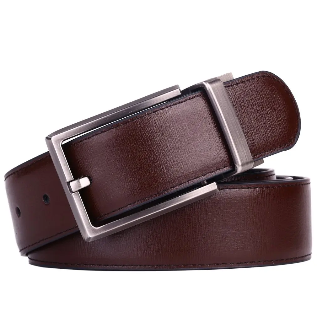 beltox fine Men's Dress Belt Leather Reversible 1 Piece 1.25" Wide Rotated Buckle Gift Box (Black/Brown,34-36) | Formal & Stylish - view 4