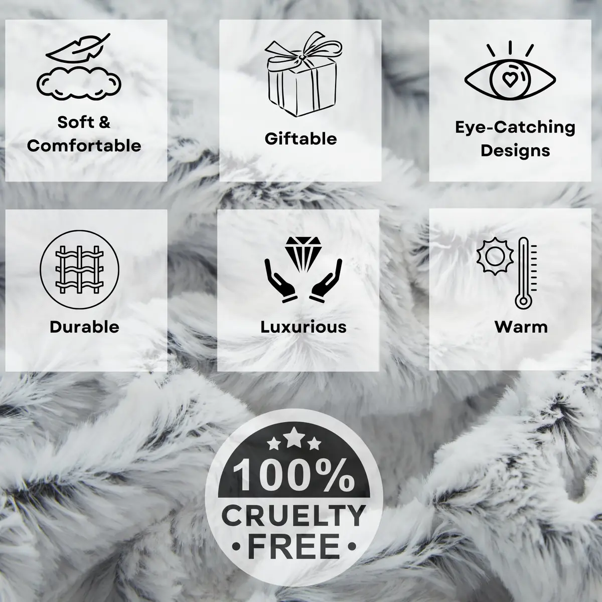 Tache Snowy Owl Chevron Faux Fur Sherpa Bed Blanket 90x90 | Ultra Soft & Warm - view 5
