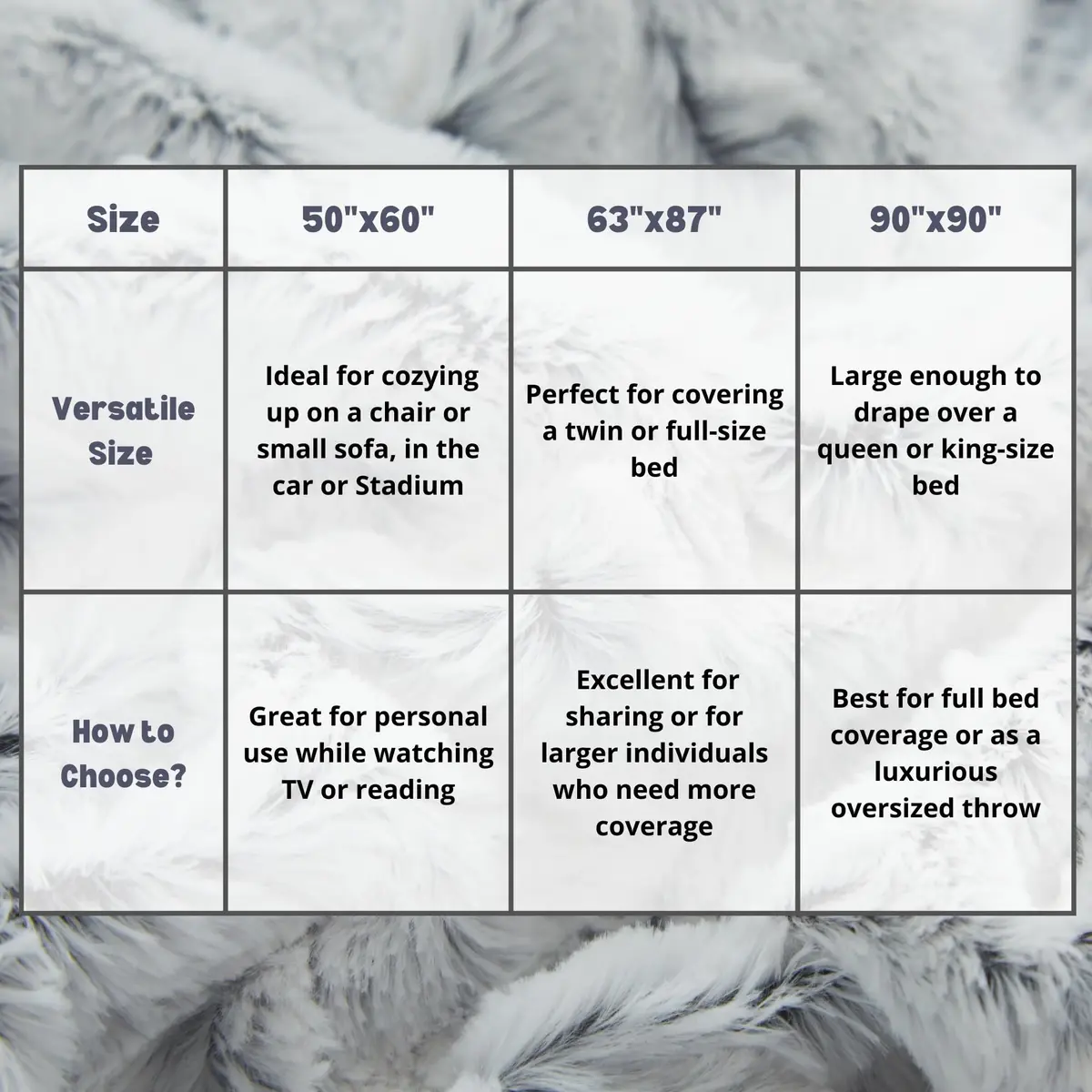 Tache Snowy Owl Chevron Faux Fur Sherpa Bed Blanket 90x90 | Ultra Soft & Warm - view 3