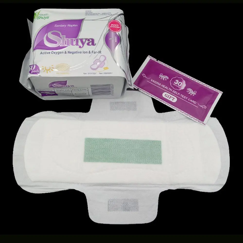 SHUYA Ultral Thin Anion Sanitary Pads for Women, 245mm, 50 Count | Mint Herbal Scented, Aluminum Foil Pack - view 3