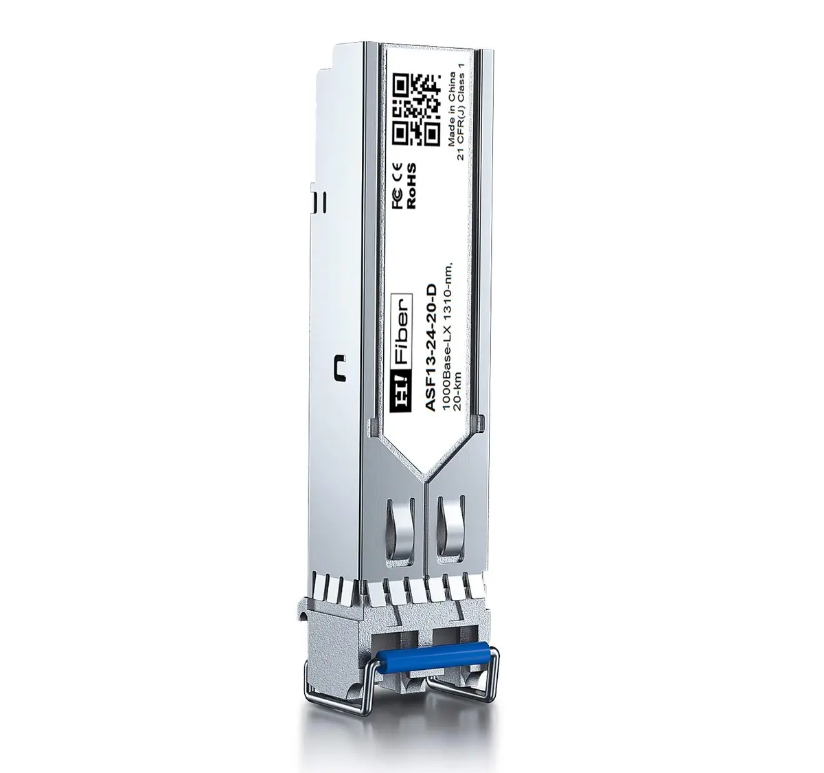 H!Fiber 1.25G Single Mode SFP LC Module 20km | 1Gbps Fiber Transceiver for Cisco GLC-LH-SMD - main product image