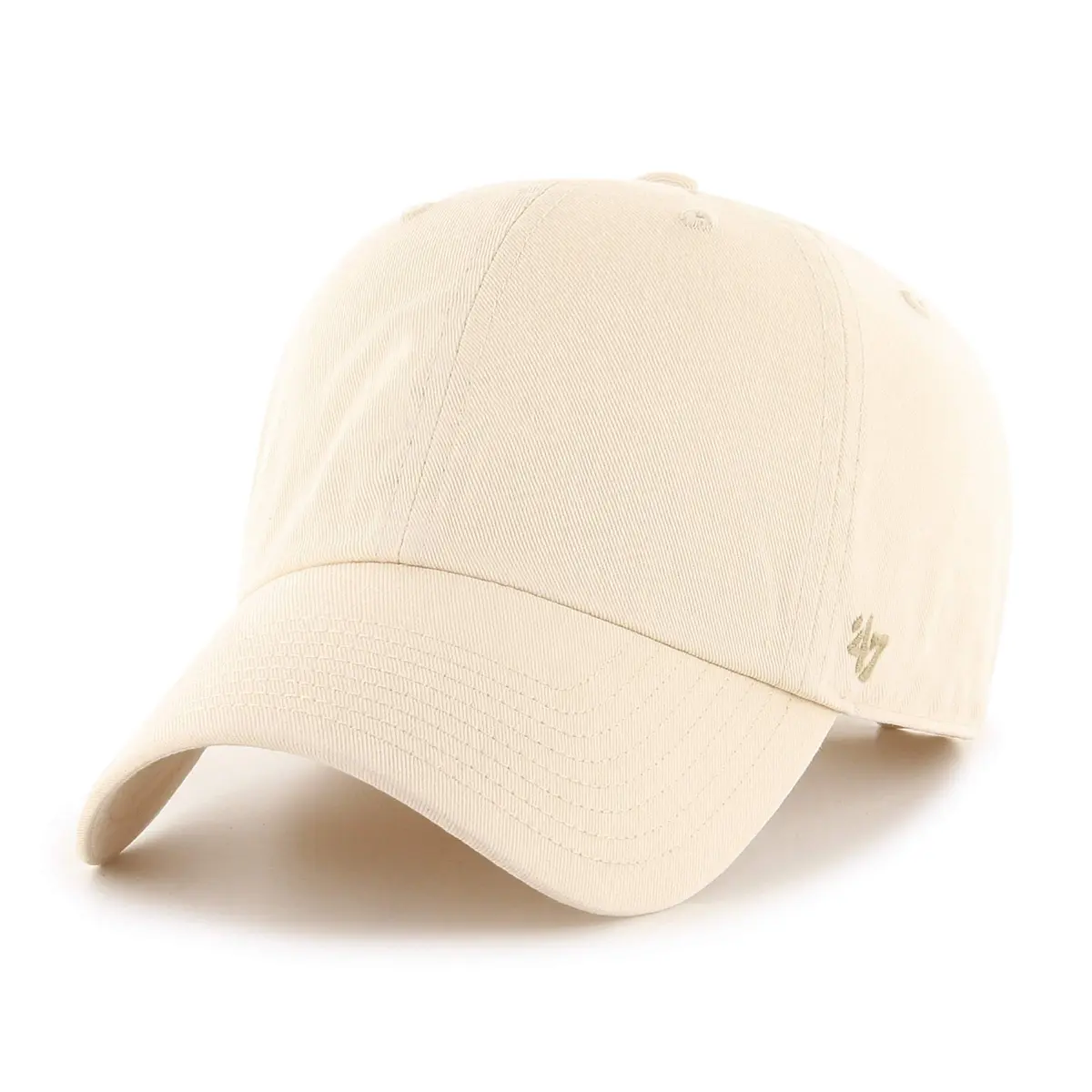 47 Classic Clean Up Cap Natural Adjustable Beige | Relaxed Fit Cotton Baseball Cap - main product image