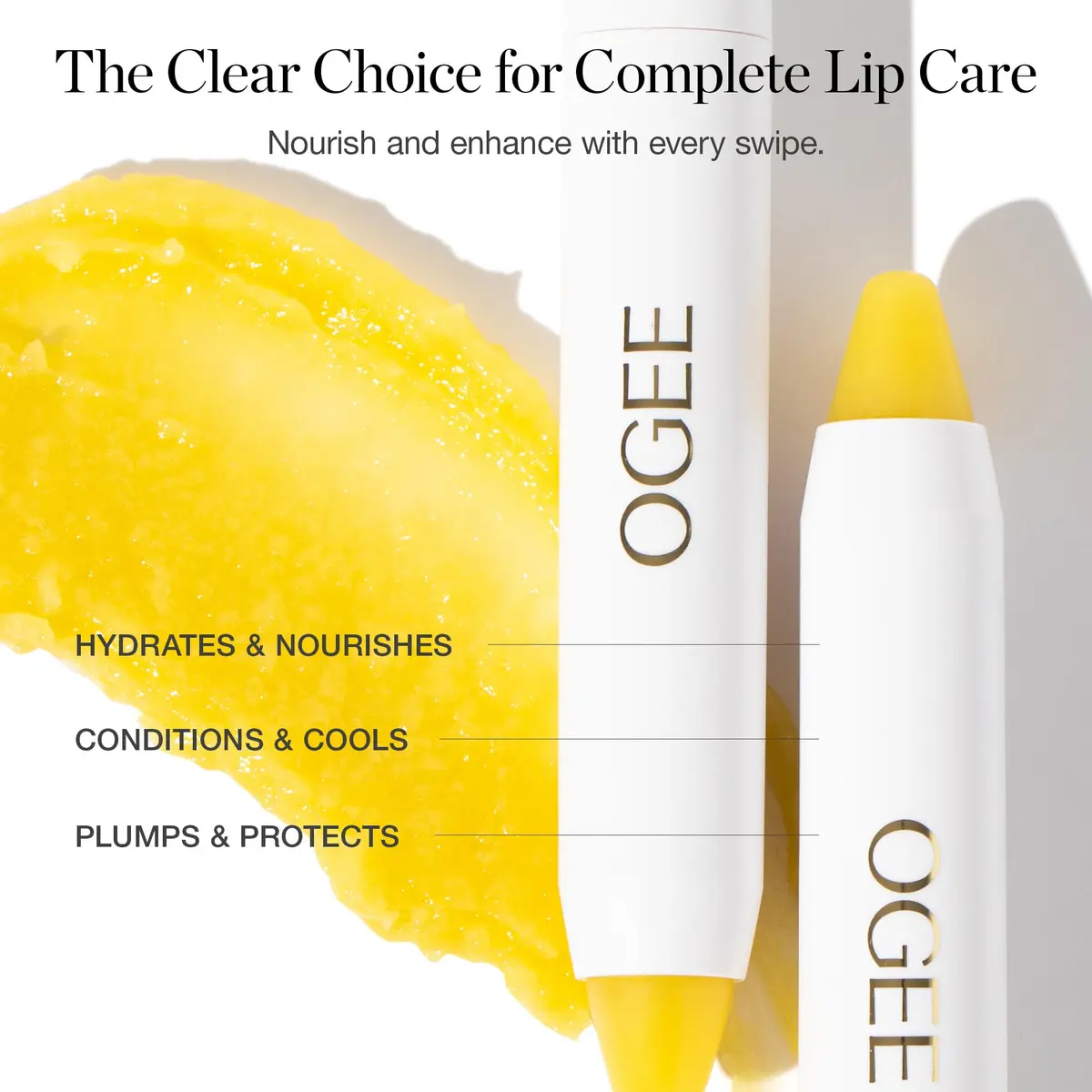 Ogee Tinted Sculpted Lip Oil - Organic Lip Stain, Balm & Color - CLEAR | Moisturizes & Plumps with Organic Peppermint - view 3