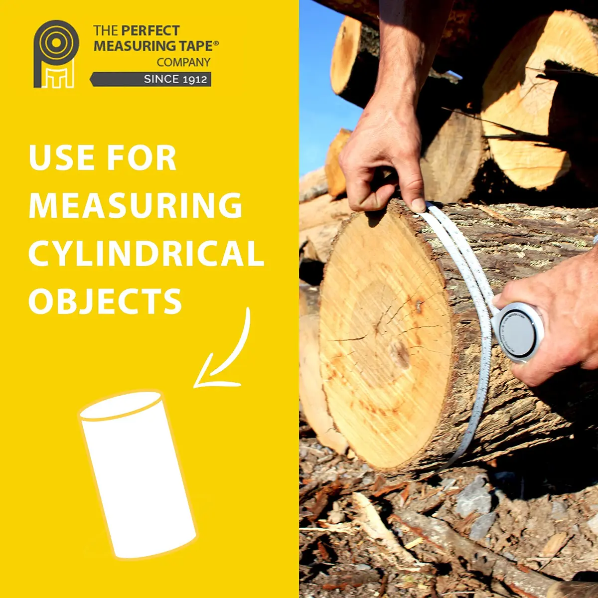 PERFECT MEASURING TAPE Diameter & Circumference Tape Measure 12ft / 3.5m | Steel Flexible Tape for Pipes & Trees - view 2