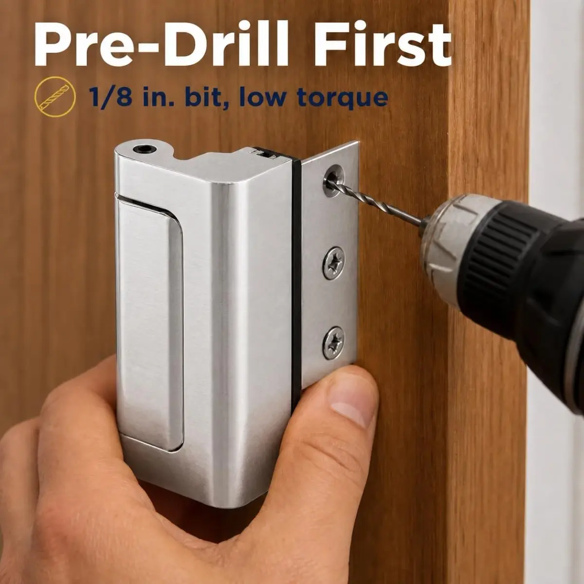 PRIME-LINE U 11325 Door Reinforcement Lock 7.62 cm (3 in) | Adds High Security to Swing-In Doors - view 4