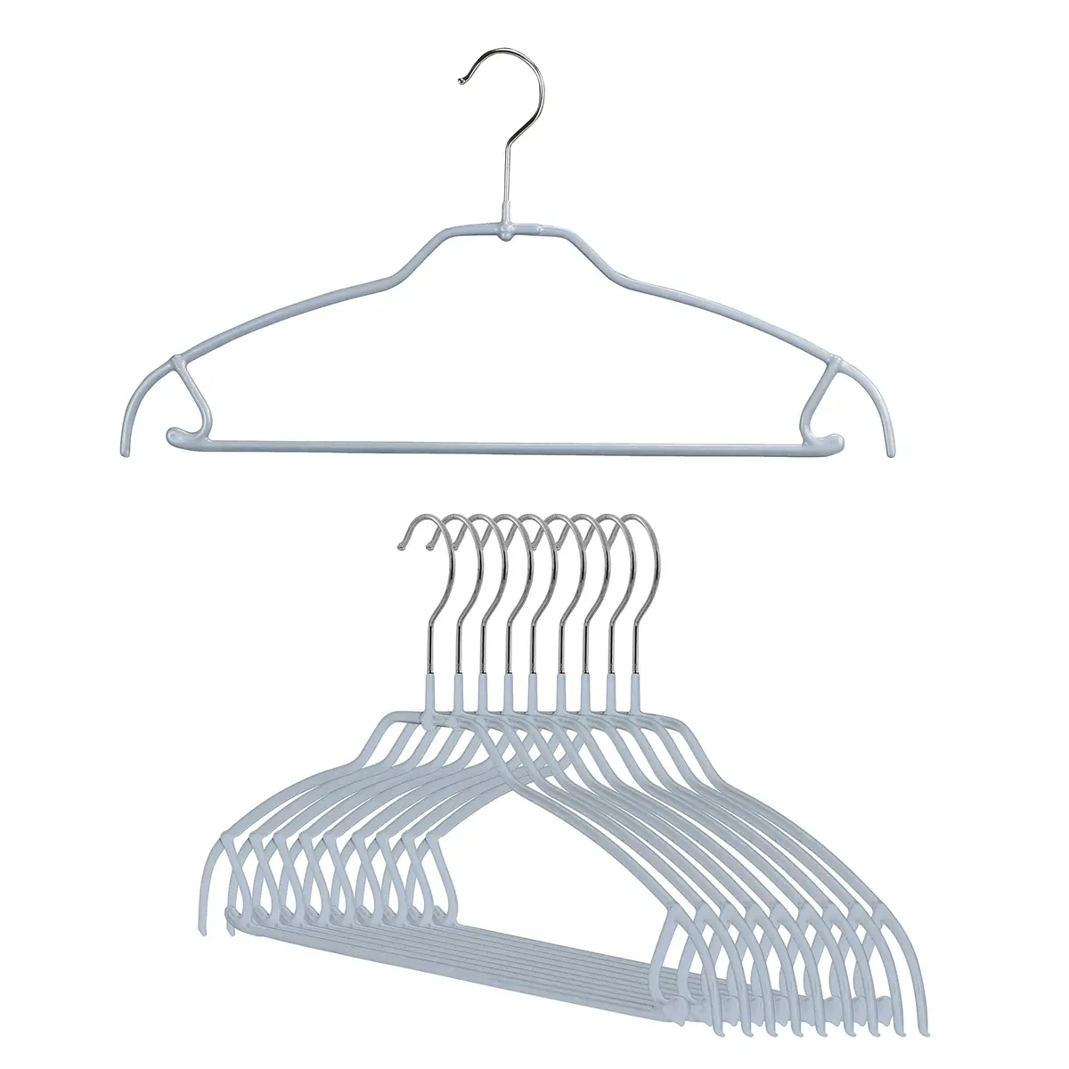 MAWA Silhouette Ultra-Thin Series Non-Slip Clothes Hanger Pack of 10 | Space Saving & Gentle on Clothes - main product image