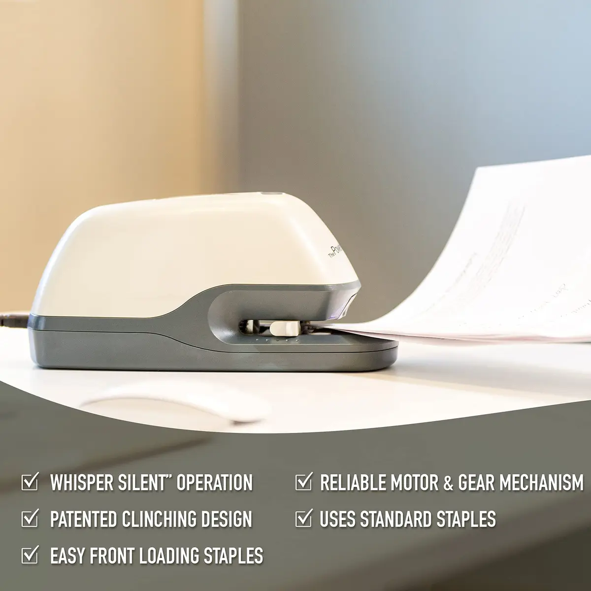 PraxxisPro Powerhouse Electric Stapler 40 Sheet Capacity | Ultra-Quiet Jam-Free Office Stapler - view 6
