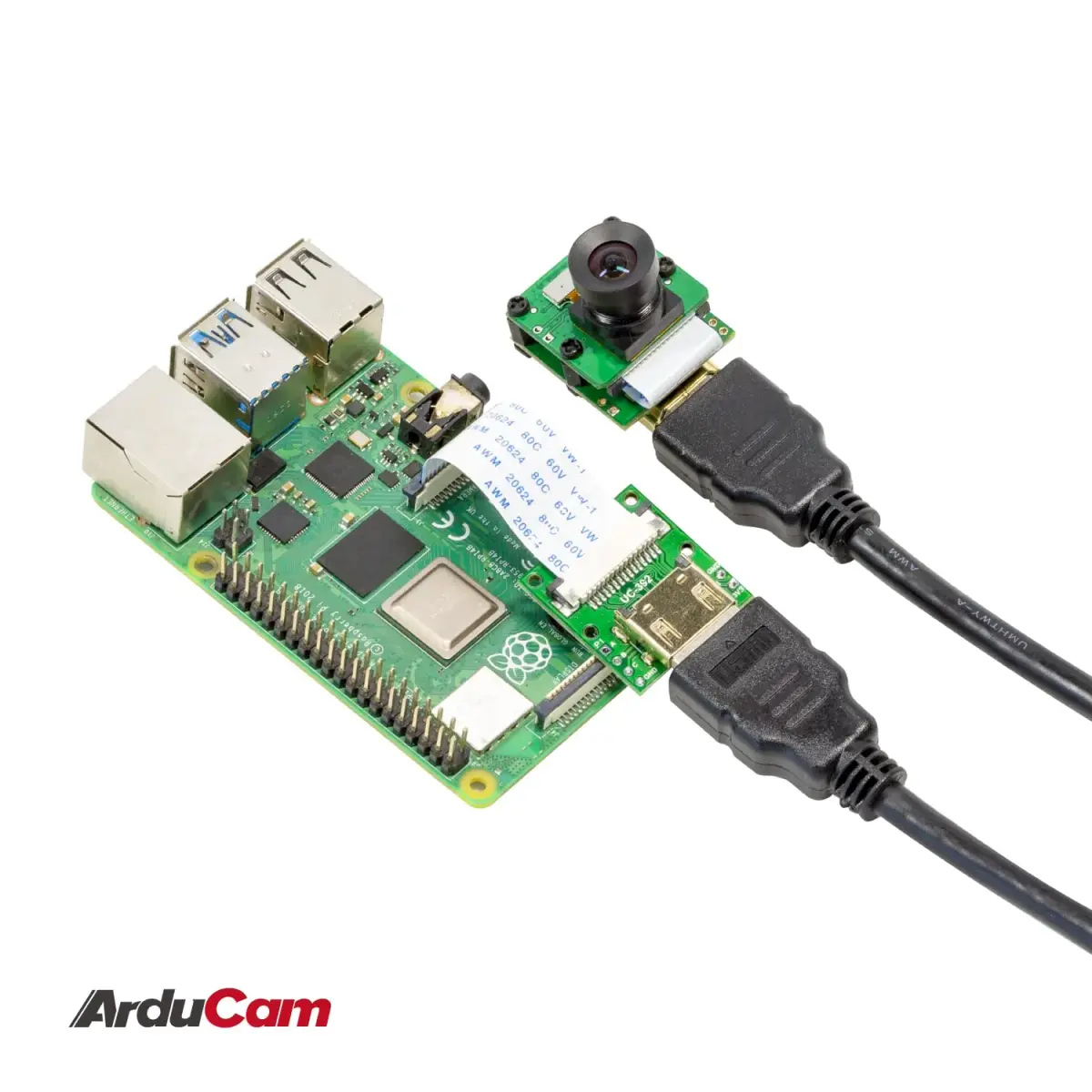 Arducam CSI to HDMI Extension Module with 15pin FPC Cable for Raspberry Pi Camera V3/V1/V2/HQ (Pack of 2, 10m Extension) - view 4