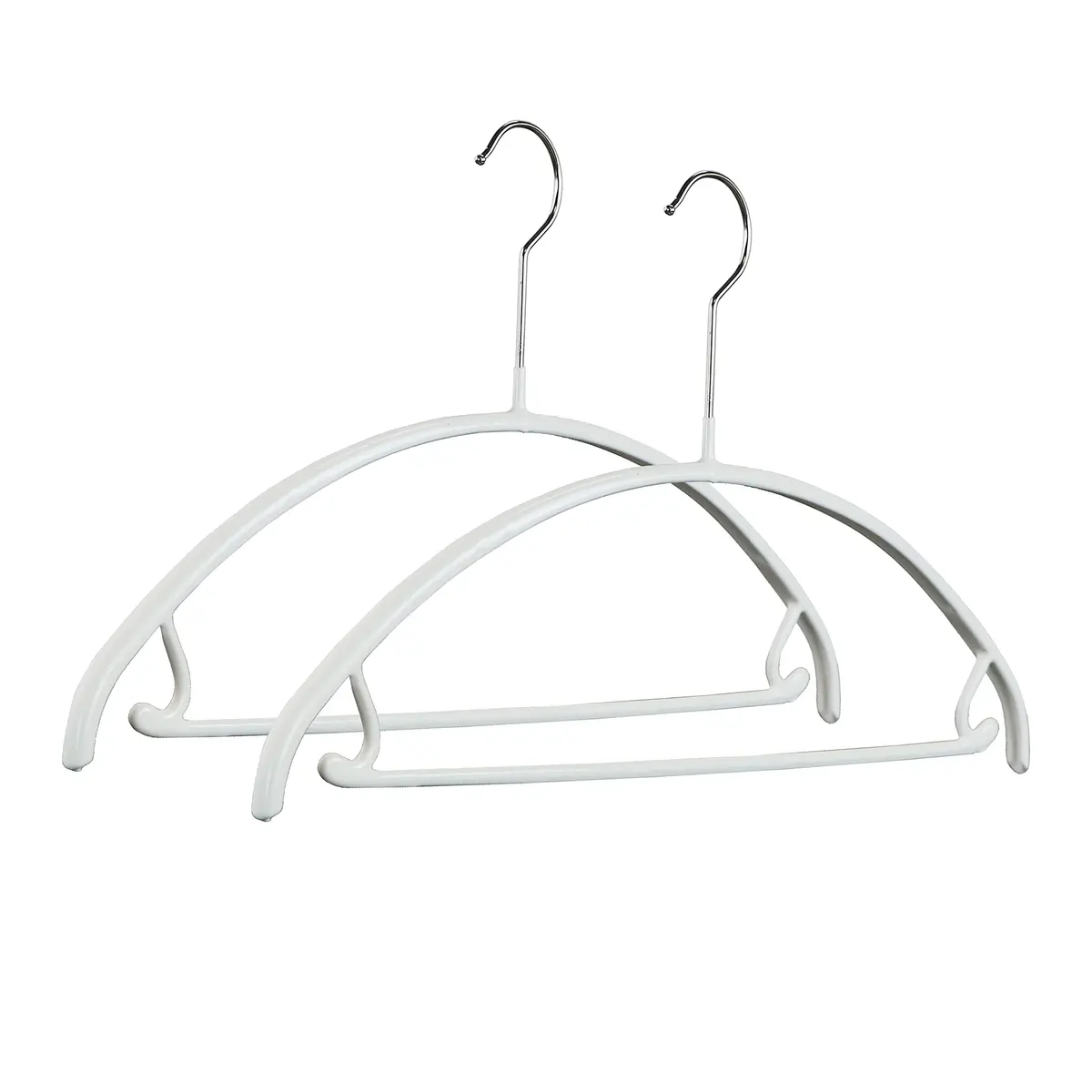 MAWA Non Slip Metal Clothing Hanger, Model 42-U, Set of 2 | Space-Saving, Anti-Slip Support for Clothes - main product image