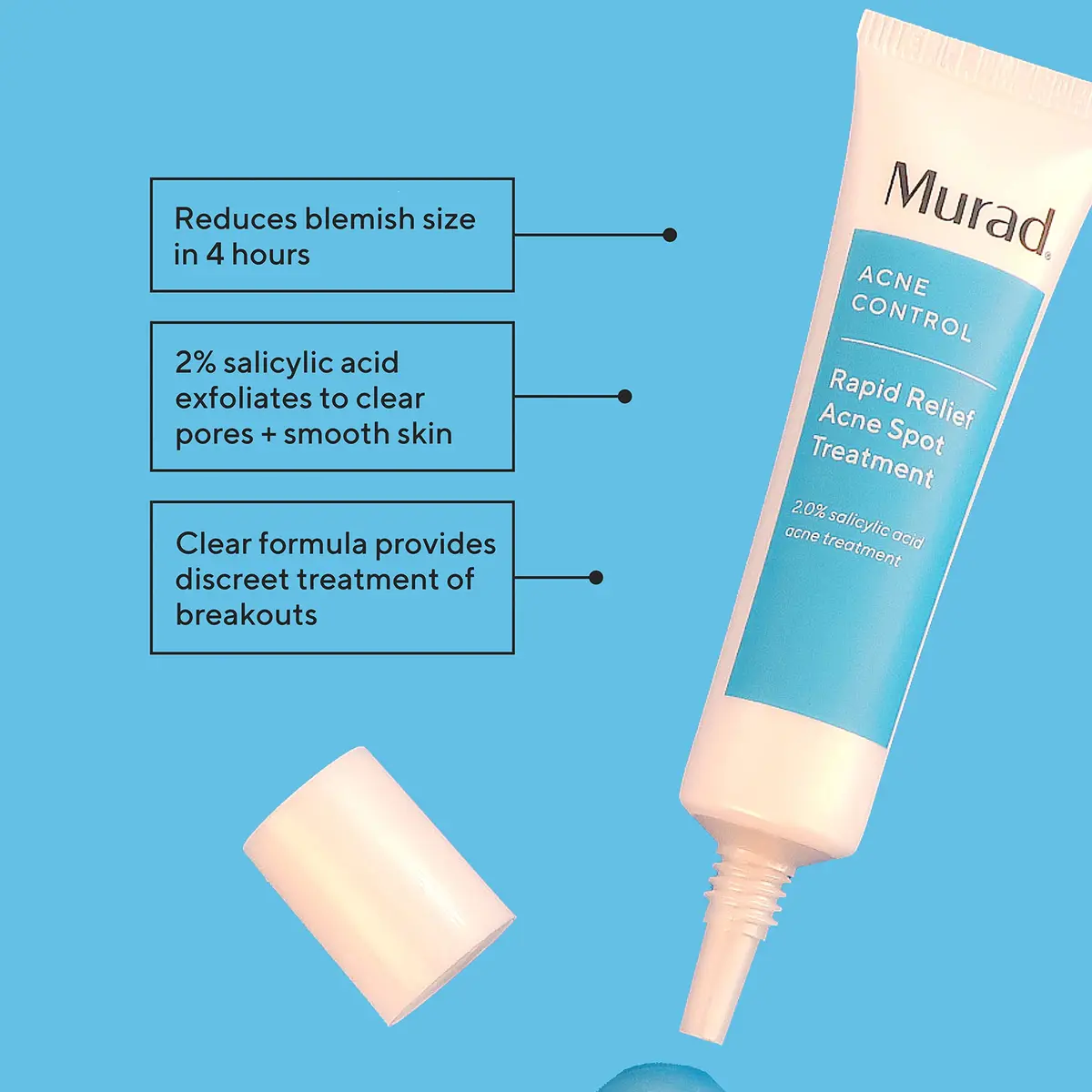 Murad Rapid Relief Acne Spot Treatment Gel 15ml (0.5 Oz) | Reduces Blemish Size & Redness in 4 Hours - view 2