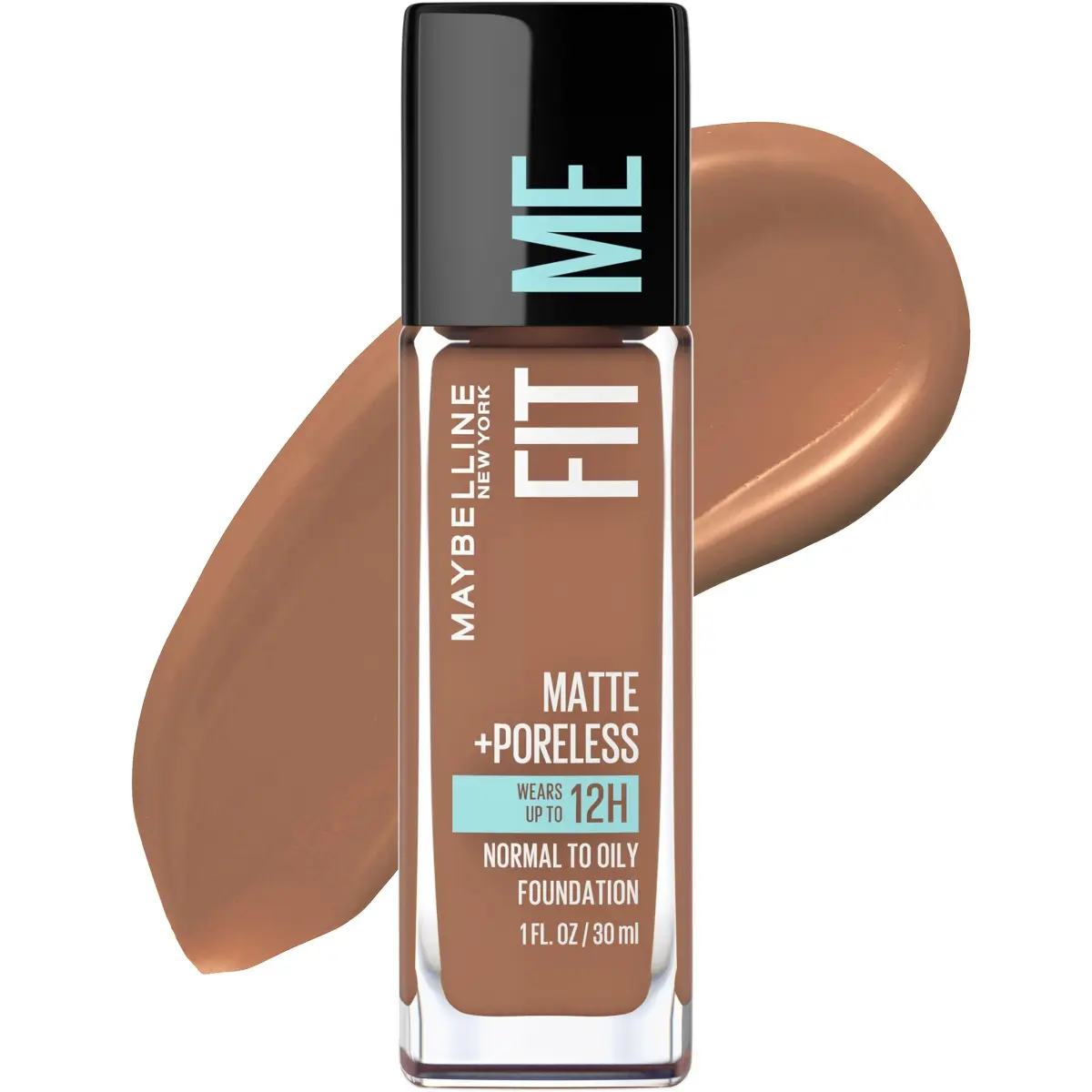 Maybelline Fit Me Matte + Poreless Liquid Foundation, 358 Latte, 1 Fl Oz | Oil-Free, Pore Minimizing - main product image