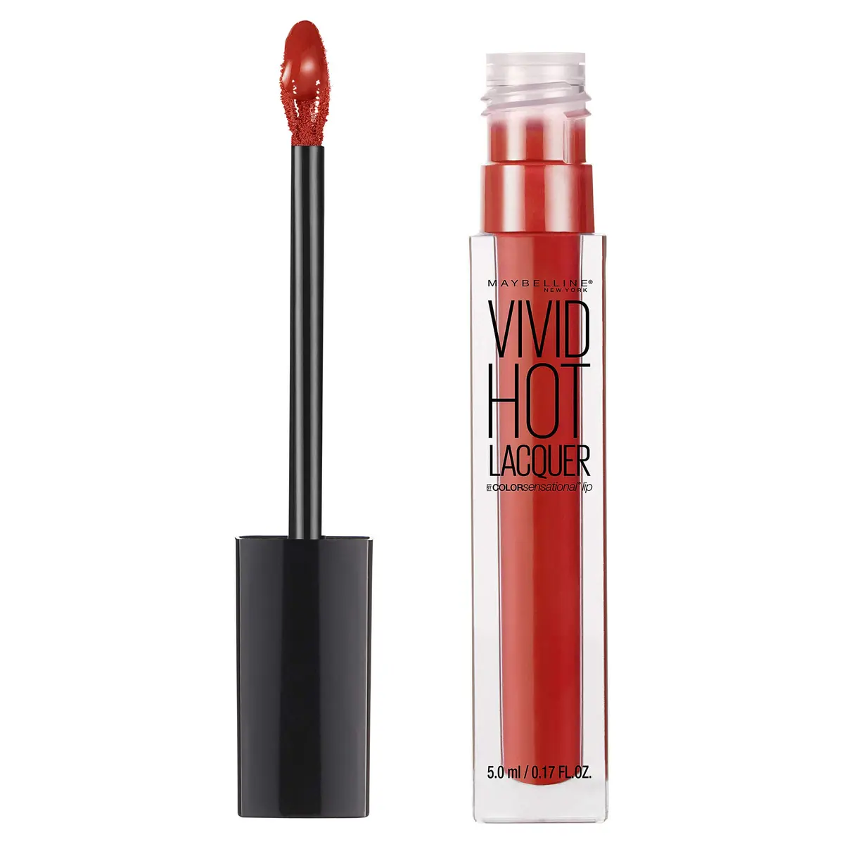 Maybelline Lip Gloss So Hot 0.17 Fl Oz | Vivid Lacquer Gloss with Full Coverage - main product image