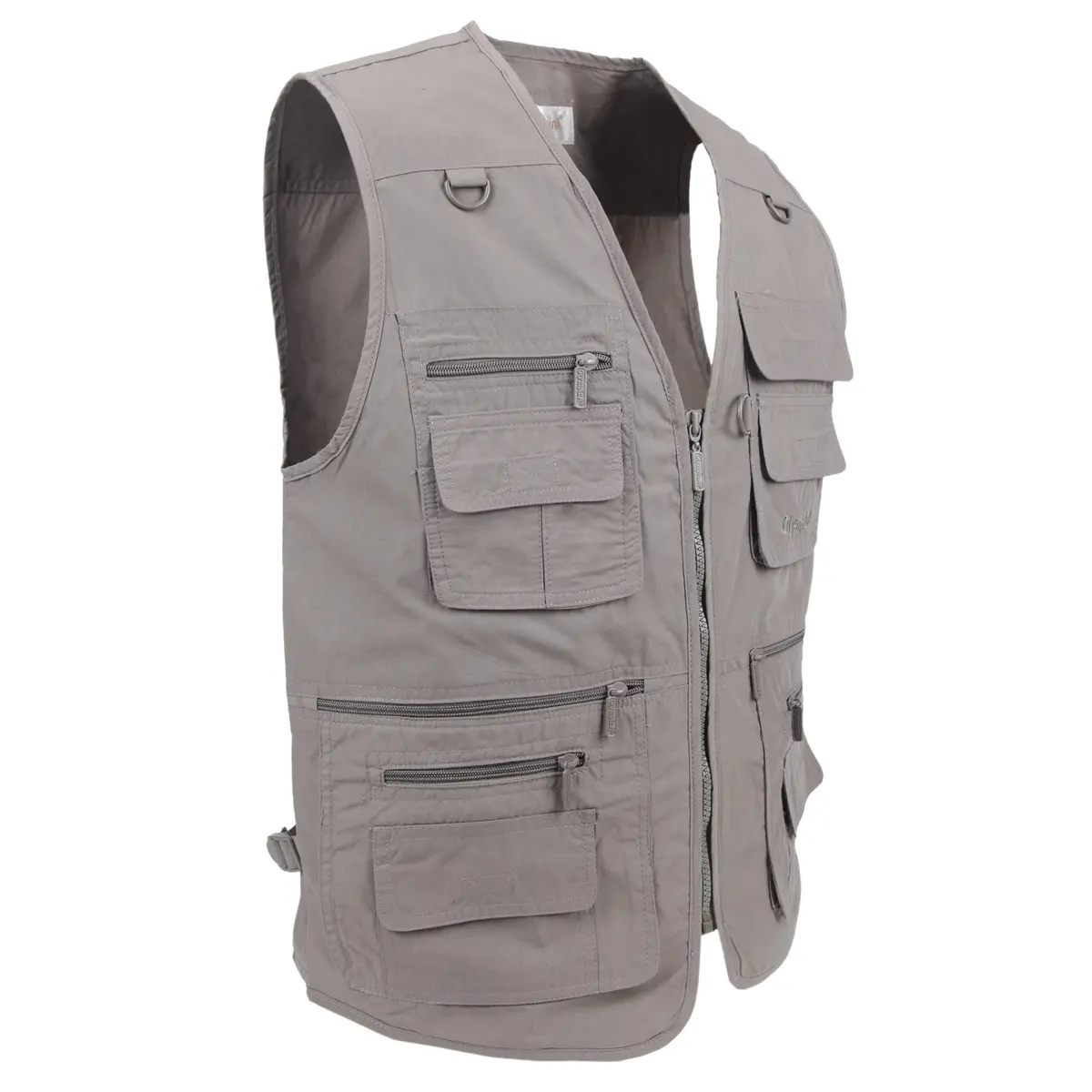 LUSI MADAM Men's Poplin Outdoors Travel Sports Multi-Pockets Work Fishing Vest 3X-Large Coffee | Utility & Comfort - view 3