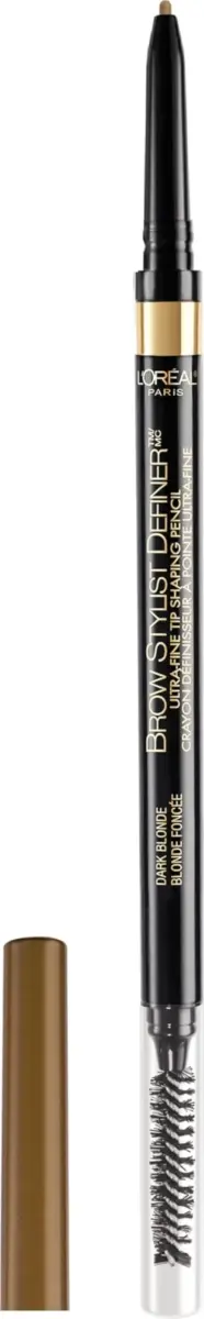 L'Oreal Paris Makeup Brow Stylist Definer Waterproof Eyebrow Pencil, Dark Blonde 0.003 Ounce (Pack of 1) | Ultra-Fine Tip for Natural Brows - main product image