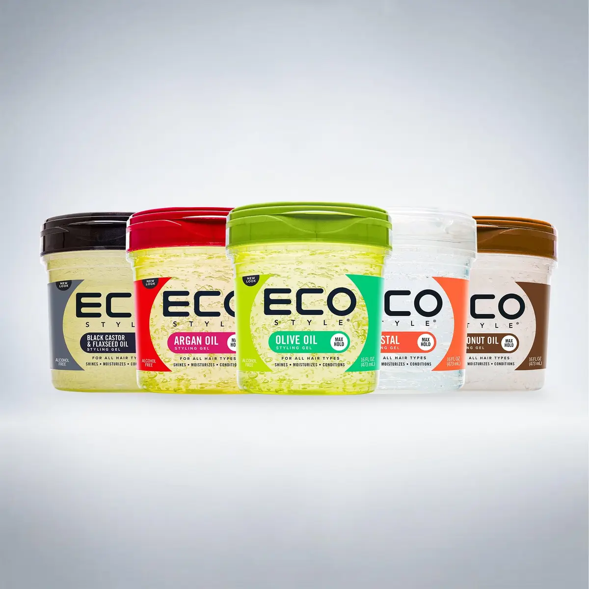 Eco Style Black Castor and Flaxseed Oil Styling Gel 236ml (8 oz) | Nourishes Hair & Promotes Healthy Scalp - view 6