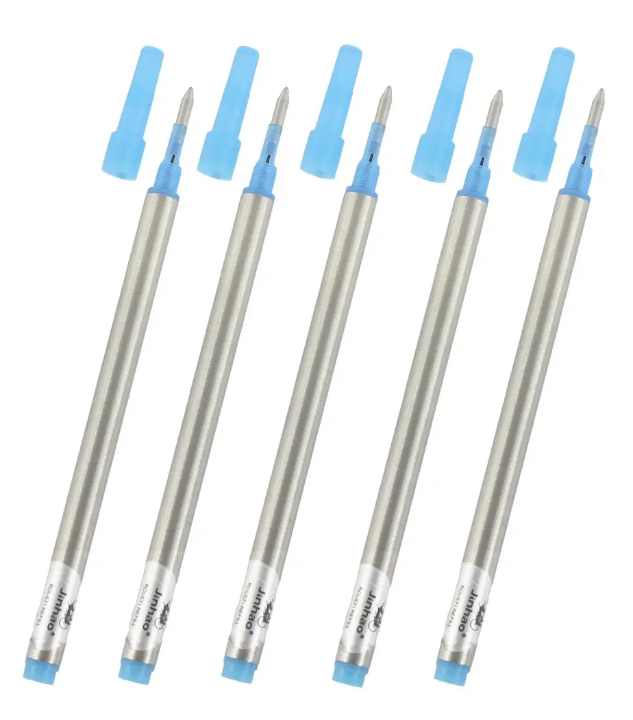 Gullor Spiral Refills for Jinhao Rollerball Pen | Blue Ink, 0.7mm, Set of 10 - main product image