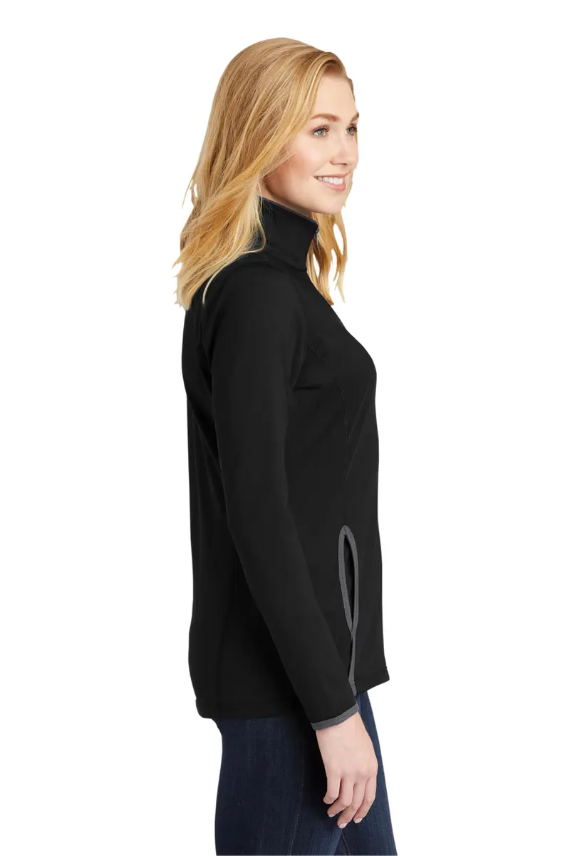 SPORT-TEK Women's Sport-Wick Stretch Contrast Full Zip Jacket | Moisture-Wicking, Lightweight, Durable (70-120 chars) - view 2