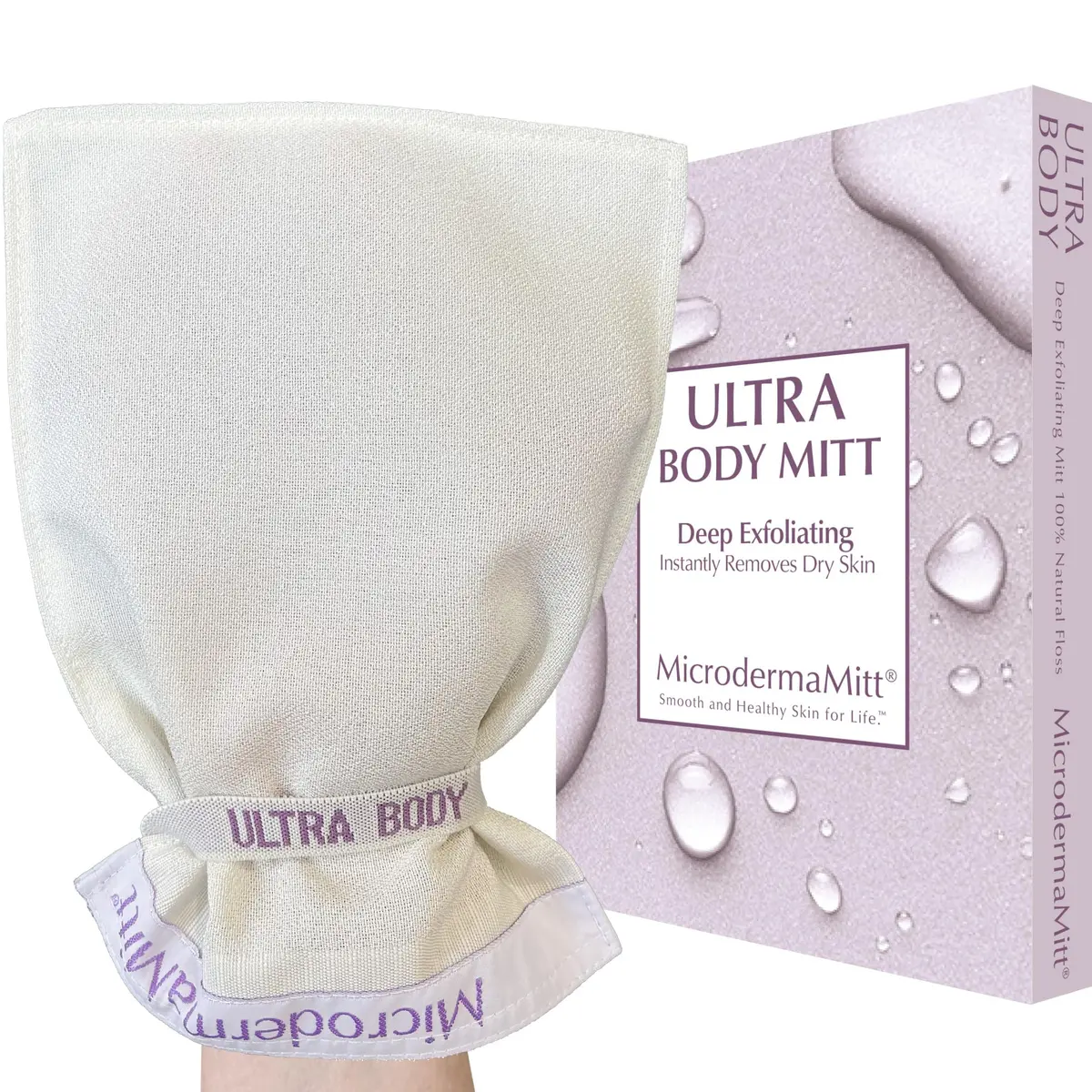 MicrodermaMitt ULTRA Deep Exfoliating Mitt | Keratosis Pilaris & Strawberry Skin Treatment (70-120 chars) - main product image