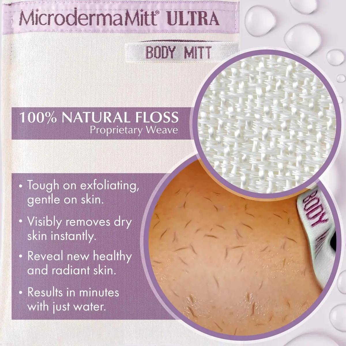 MicrodermaMitt ULTRA Deep Exfoliating Mitt | Keratosis Pilaris & Strawberry Skin Treatment (70-120 chars) - view 2