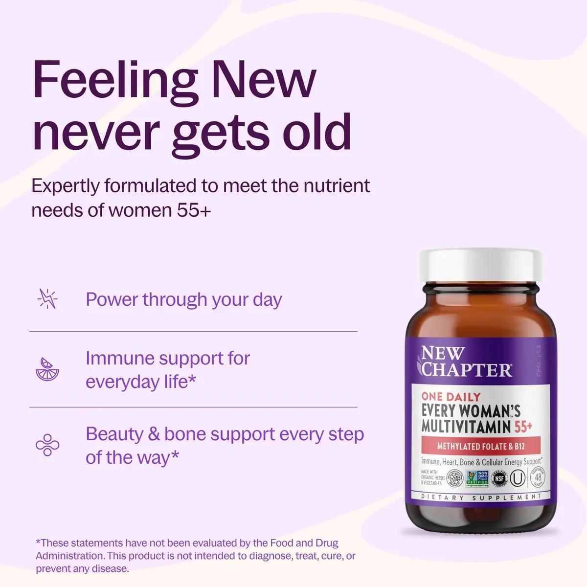 New Chapter Every Woman's One Daily 55+ Multivitamin 48 Tablets | Supports Immune & Bone Health - view 2
