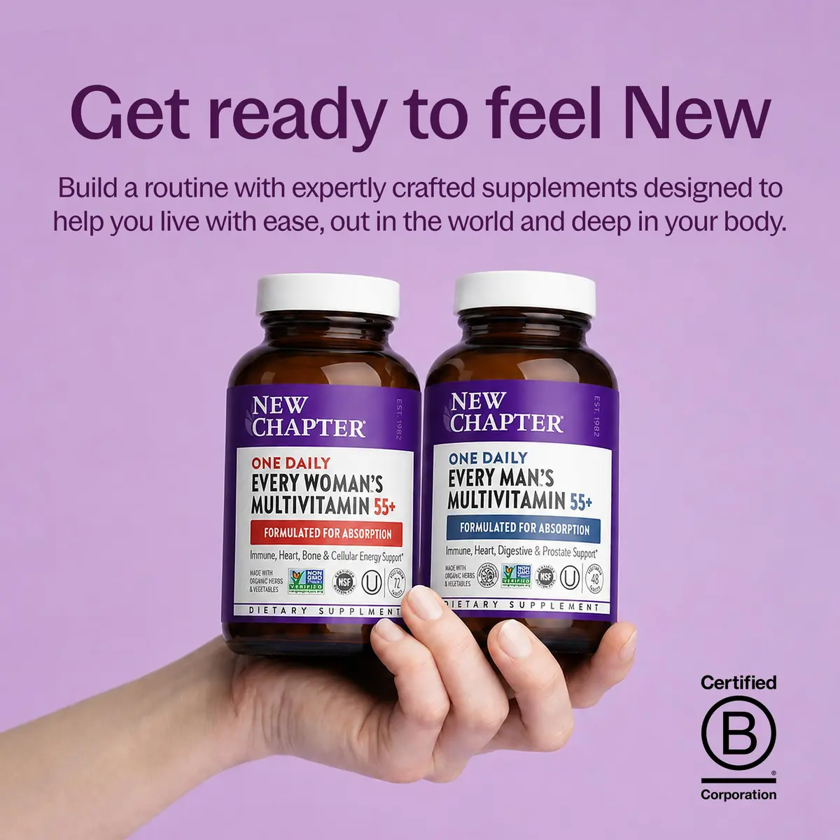 New Chapter Every Man's One Daily 55+ Multivitamin 72 Tablets | Supports Immune & Energy - view 8