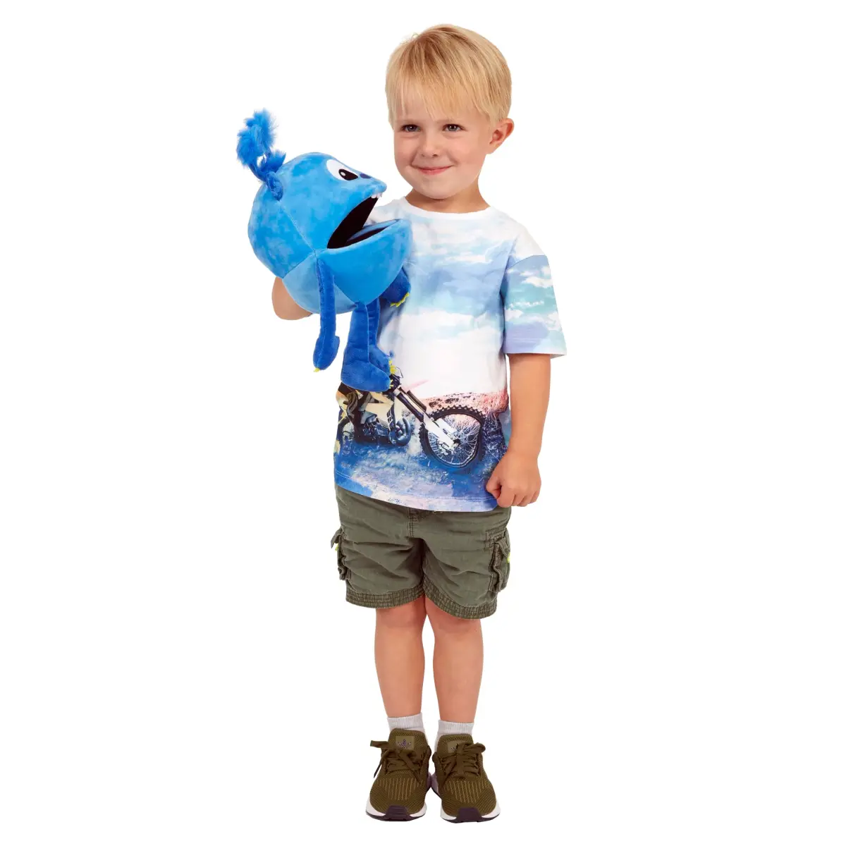 The Puppet Company Baby Monsters Blue Monster Hand Puppet 35cm (13 inches) | Interactive Soft Plush Toy for Kids - view 2