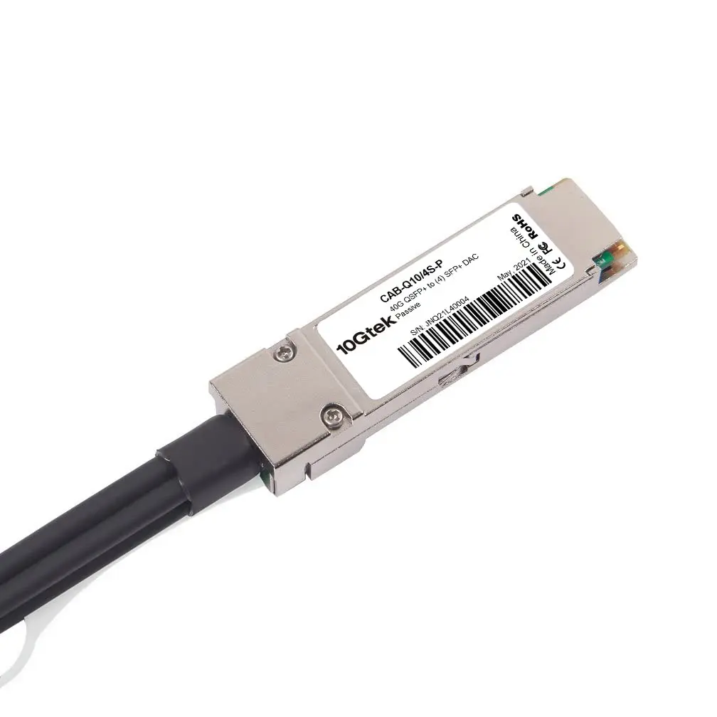 10Gtek 40G QSFP+ to 4xSFP+ Breakout DAC Cable 0.5m | Cisco Compatible Copper Twinax - view 3