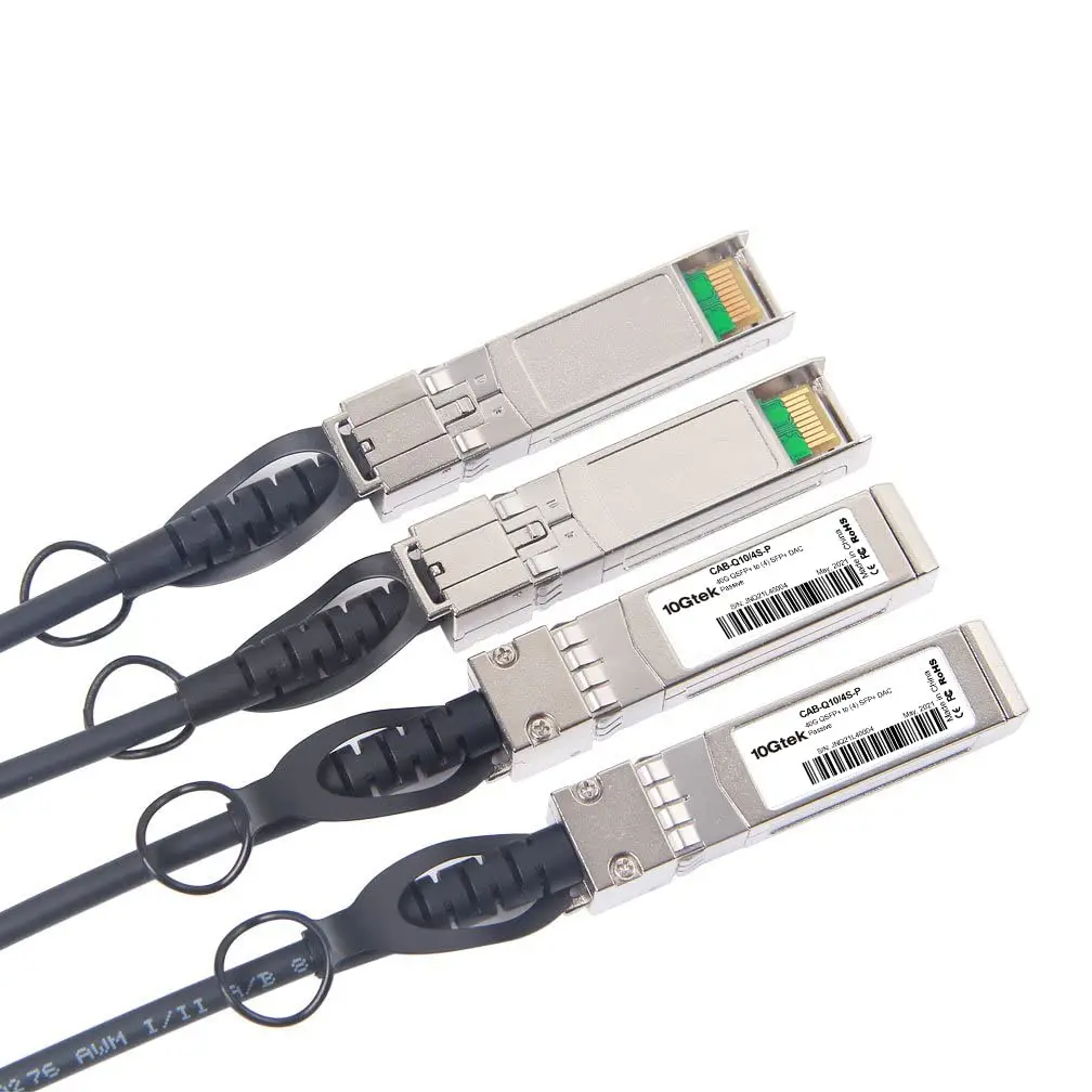 10Gtek 40G QSFP+ to 4xSFP+ Breakout DAC Cable 0.5m | Cisco Compatible Copper Twinax - view 4