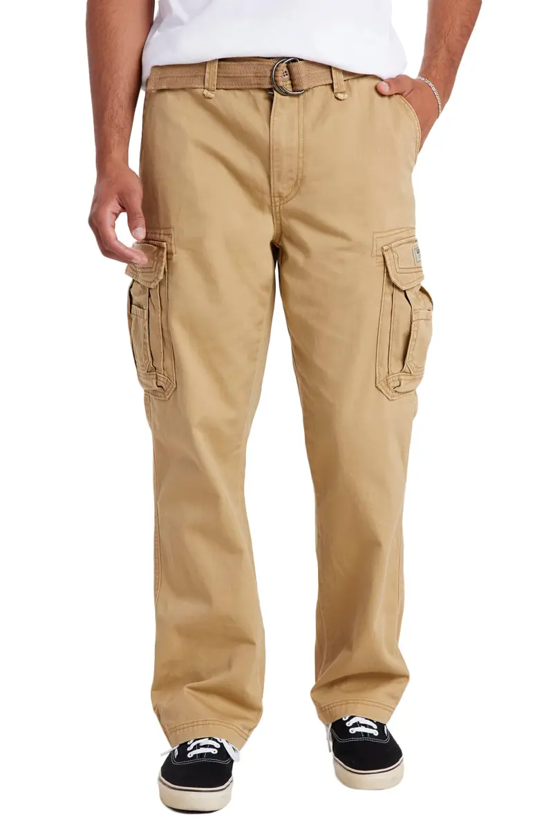 UNIONBAY Cargo Pants for Men - Relaxed Fit, Mid Rise, 48W x 32L, Rye | Casual Military Style - main product image