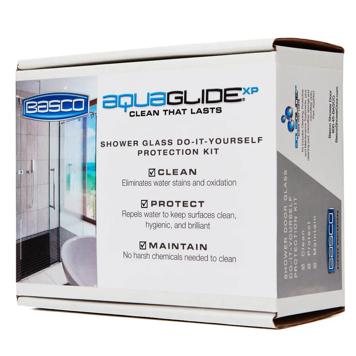 Basco AquaGlideXP Shower Door Glass Water Repellent Kit | Glass Protection, Easy Maintenance, 150-200 sq ft - view 4