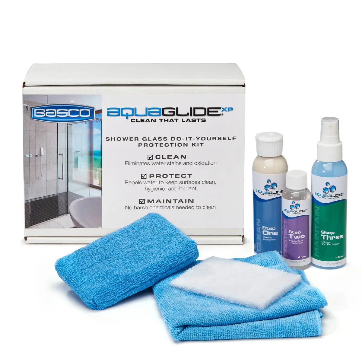 Basco AquaGlideXP Shower Door Glass Water Repellent Kit | Glass Protection, Easy Maintenance, 150-200 sq ft - view 5